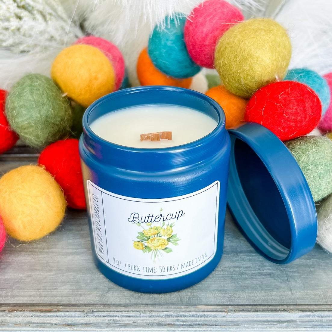 9oz Wooden Wick Soy Candle