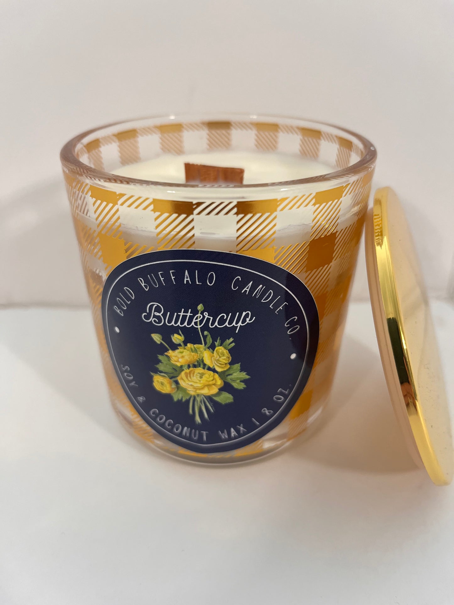 8oz Plaid ButterCup Candle