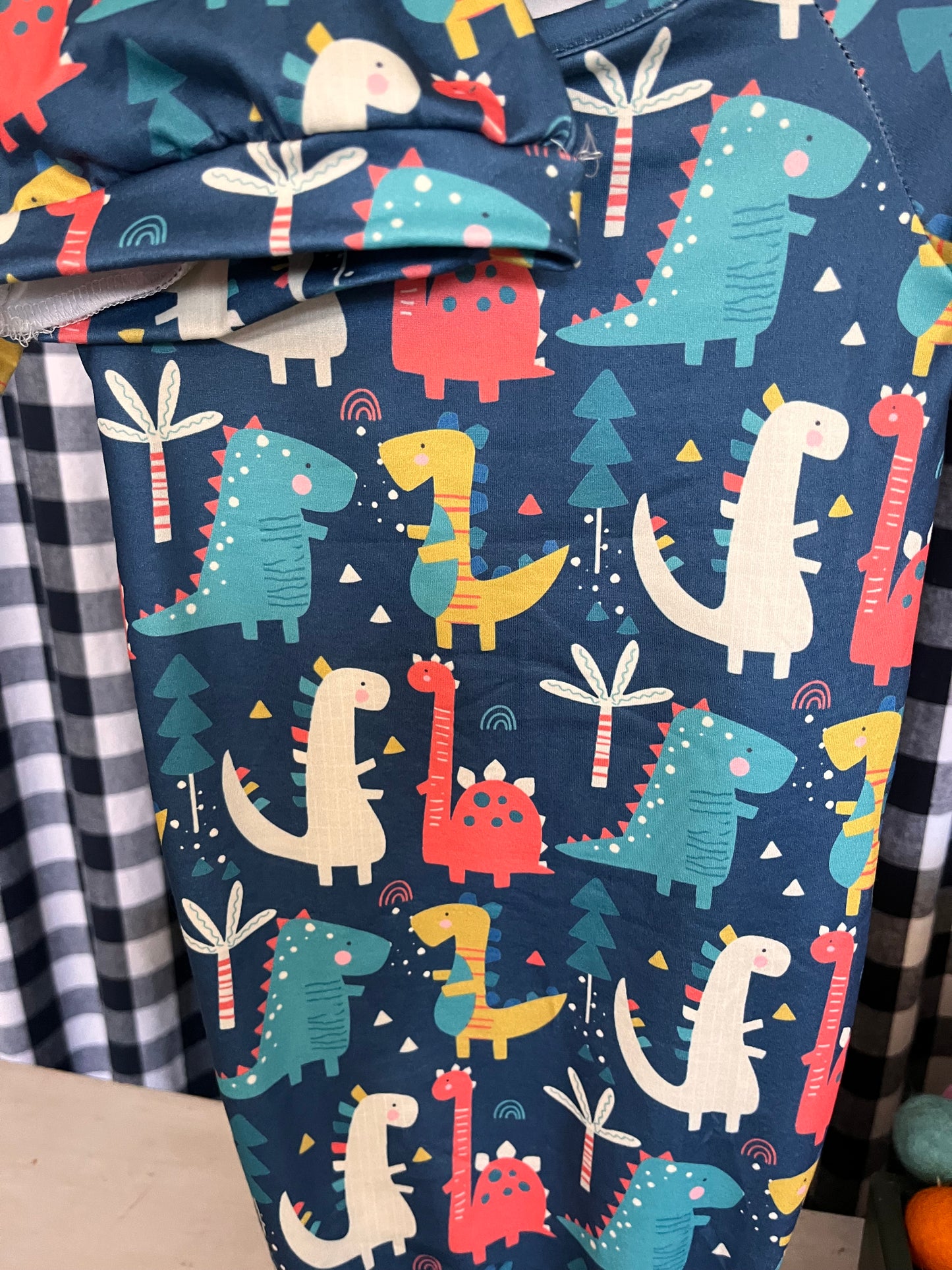 Newborn Gown- Friendly Dinos